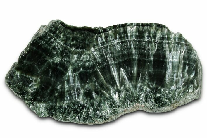 Polished Seraphinite Slab - Korshunovkiy Mine, Siberia #354251